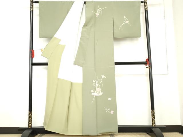 平和屋着物●訪問着 友禅 作家物 枝花文 正絹 逸品 AABE2919cs