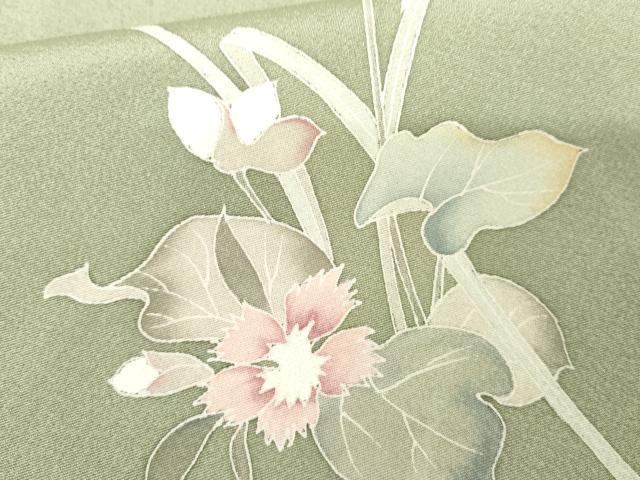 平和屋着物●訪問着 友禅 作家物 枝花文 正絹 逸品 AABE2919cs