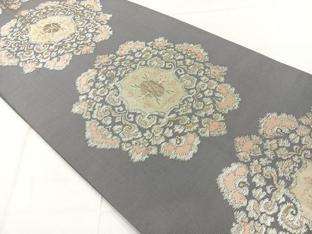 平和屋着物◎六通柄　本袋帯　紫幸織　天平大唐花　金銀糸　正絹　逸品　AABE2997uk