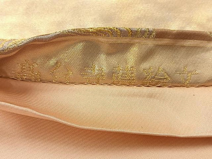 平和屋着物◎六通柄袋帯 高台寺蒔絵文 金糸 正絹 逸品 AABE3043uk