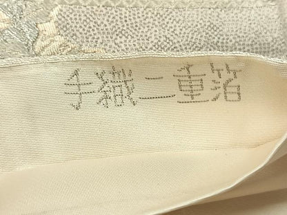 平和屋着物◎六通柄袋帯　御所絵巻　手織二重箔　プラチナ箔　正絹　逸品　AABE3061uk