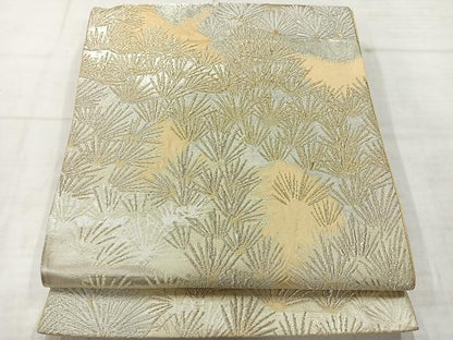 平和屋着物◎六通柄袋帯 唐織 枝松文 金銀糸 正絹 逸品 AABE3198uk