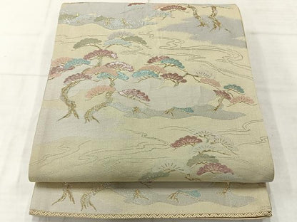 平和屋着物◎六通柄京袋帯　浜松文　金銀糸　正絹　逸品　AABE3227uk