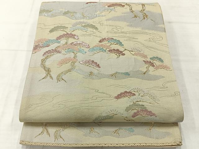 平和屋着物◎六通柄京袋帯　浜松文　金銀糸　正絹　逸品　AABE3227uk