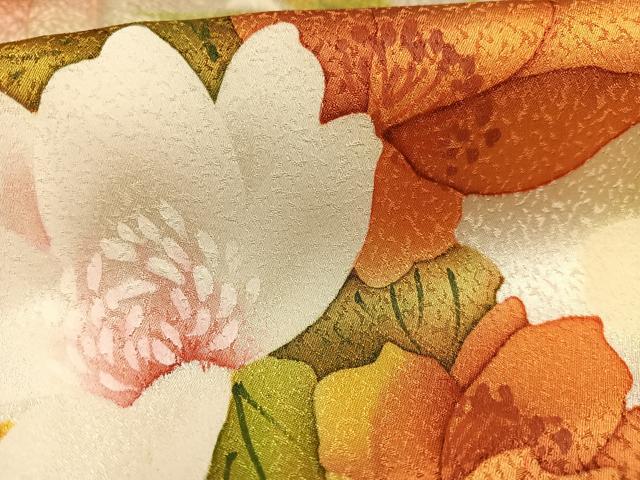 平和屋着物■訪問着　草花文　暈し染め　正絹　逸品　AABE3242oa