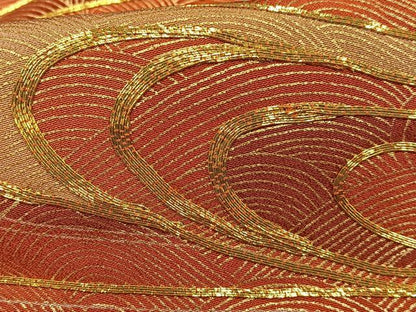 平和屋着物■豪華黒留袖 駒刺繍 渦巻き文 金彩 正絹 逸品 AABE3262oa