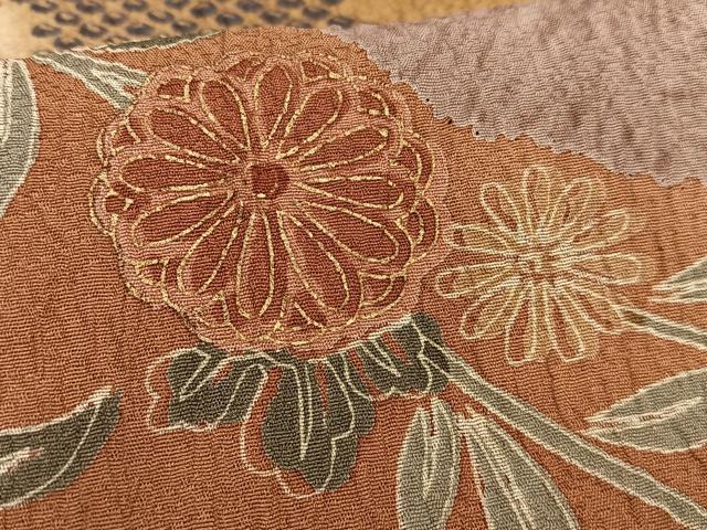 平和屋着物■訪問着　絞り　枝垂れ花文　暈し染め　金彩　正絹　逸品　AABE3267oa