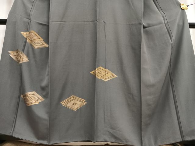 平和屋着物■訪問着　駒刺繍　菱文　金彩　正絹　逸品　AABE3273oa