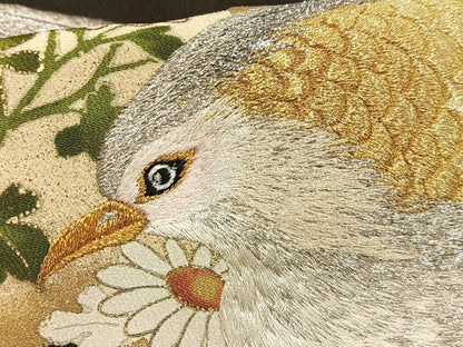 平和屋着物■豪華黒留袖　駒刺繍　花鳥文　暈し染め　金銀糸　金銀彩　正絹　逸品　AABE3302oa