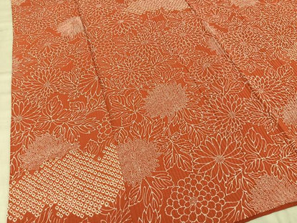 平和屋着物■上質な小紋　絞り　草花文　正絹　逸品　AABE3321oa