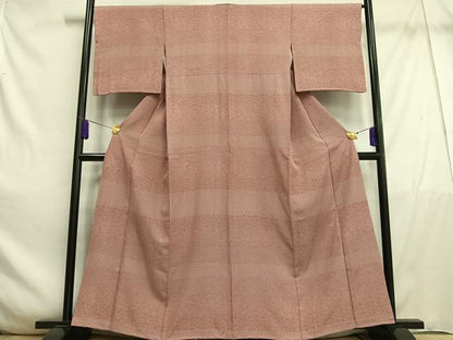 平和屋着物■江戸小紋　横段寄せ小紋柄　正絹　逸品　AABE3348oa