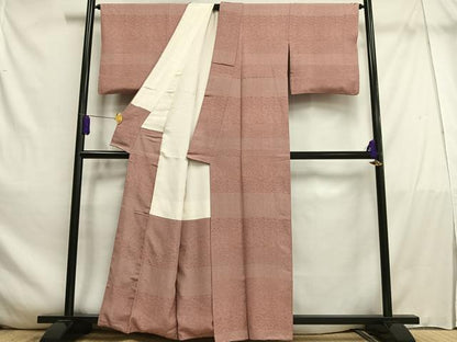 平和屋着物■江戸小紋　横段寄せ小紋柄　正絹　逸品　AABE3348oa