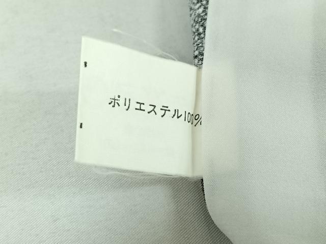 平和屋着物▽小紋 単衣 枝花文 黒地 洗える着物 AABE3362jh