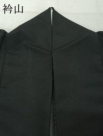 平和屋着物▽訪問着 単衣 流水松文 黒地 金銀彩 洗える着物 AABE3363jh