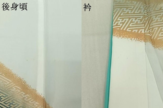平和屋着物▽男性 訪問着 単衣 流水文 暈し染め 金彩 洗える着物 AABE3365jh