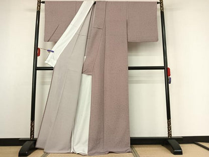 平和屋着物▽小紋 単衣 霞文 洗える着物 AABE3369jh