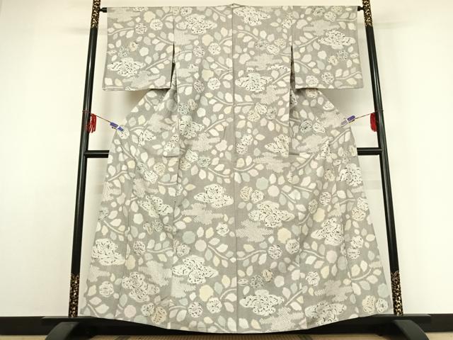 平和屋着物▽生紬 単衣 辻が花 絞り 正絹 逸品 AABE3371jh