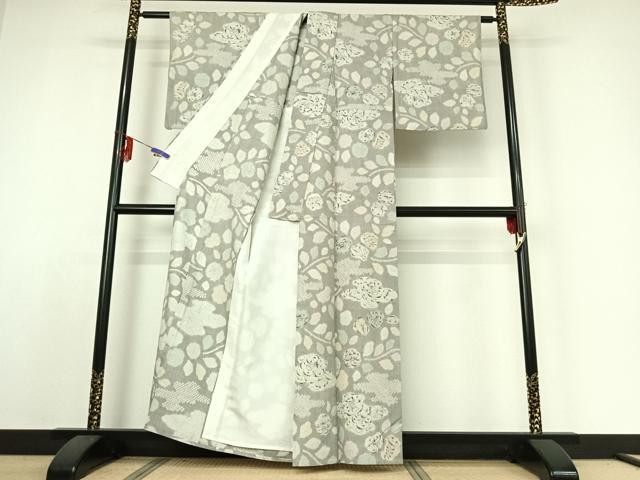 平和屋着物▽生紬 単衣 辻が花 絞り 正絹 逸品 AABE3371jh