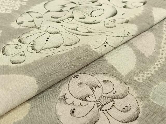 平和屋着物▽生紬 単衣 辻が花 絞り 正絹 逸品 AABE3371jh