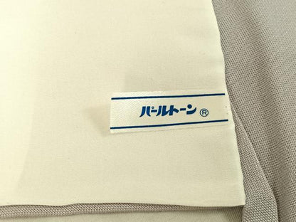 平和屋着物▽訪問着 単衣 駒刺繍 雪輪吉祥花文 桜鼠色地 金彩 正絹 逸品 AABE3372jh