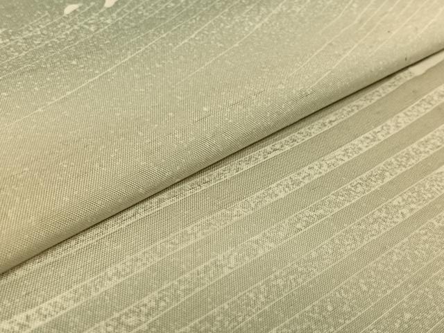 平和屋着物▽石川県指定無形文化財 牛首紬 白山工房 手織り 訪問着 単衣 作家物 紬地 流水文 正絹 逸品 AABE3373jh