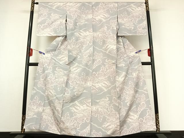 平和屋着物▽本場大島紬 単衣 風景文 正絹 逸品 AABE3375jh