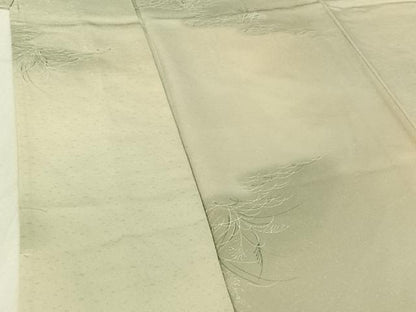 平和屋着物▽上質な小紋 単衣 草花文 暈し染め 正絹 逸品 AABE3378jh