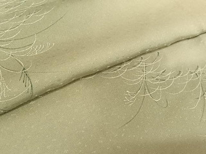 平和屋着物▽上質な小紋 単衣 草花文 暈し染め 正絹 逸品 AABE3378jh