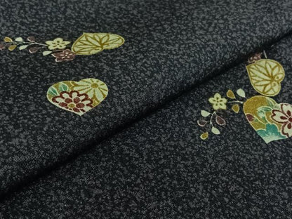 平和屋着物▽上質な小紋 単衣 草花文 兎 正絹 逸品 AABE3379jh