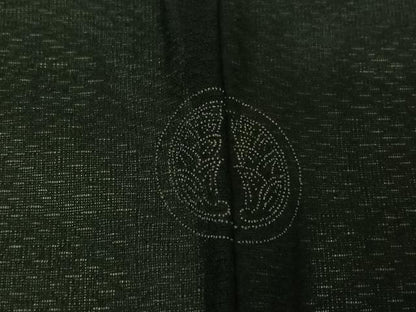 平和屋着物▽男性 黒紋付 スリーシーズン 春夏秋 塵除け 暗黒色 正絹 逸品 AABE3380jh