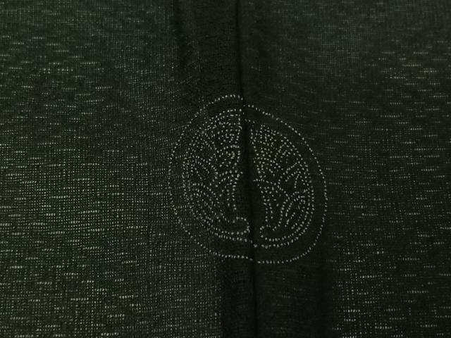 平和屋着物▽男性 黒紋付 スリーシーズン 春夏秋 塵除け 暗黒色 正絹 逸品 AABE3380jh