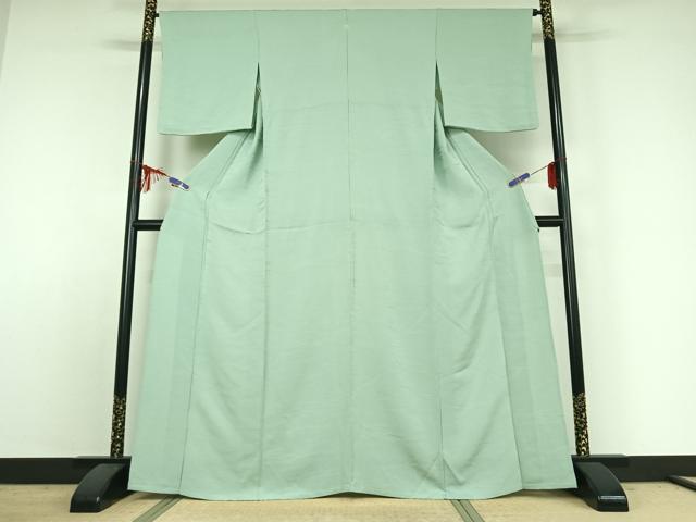 平和屋着物▽上質な色無地 単衣 芝地紋 瓶覗色 正絹 逸品 AABE3382jh
