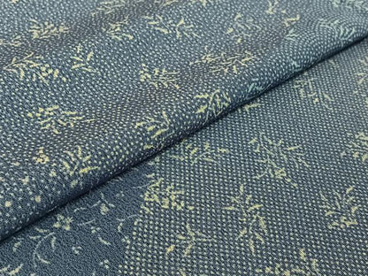 平和屋着物▽小紋 単衣 切嵌花文 洗える着物 AABE3396jh