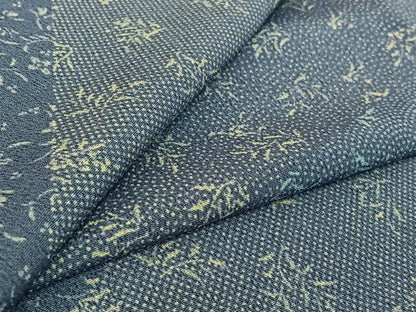 平和屋着物▽小紋 単衣 切嵌花文 洗える着物 AABE3396jh