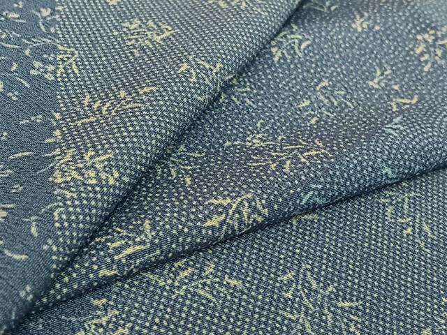 平和屋着物▽小紋 単衣 切嵌花文 洗える着物 AABE3396jh