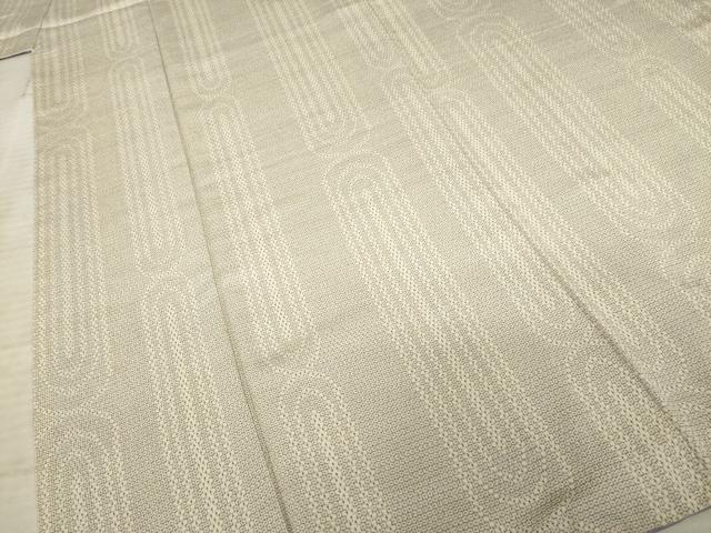 平和屋着物●本塩沢 110亀甲 幾何学文様 正絹 逸品 AABE3447ck