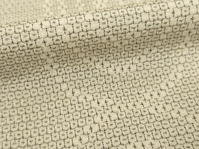 平和屋着物●本塩沢 110亀甲 幾何学文様 正絹 逸品 AABE3447ck