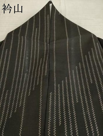 平和屋着物●本場大島紬 一元7マルキ 幾何学文様 正絹 逸品 AABE3460ck