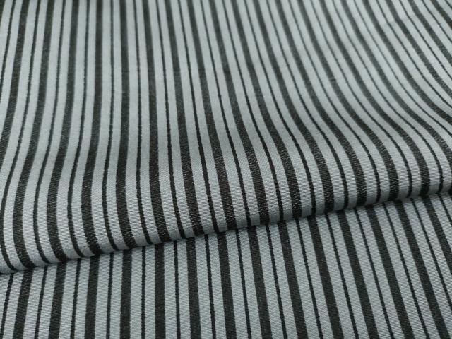 平和屋着物●上質な小紋　縞　正絹　逸品　AABE3465ck