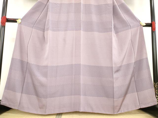 平和屋着物●訪問着 横段文 正絹 逸品 AABE3468ck