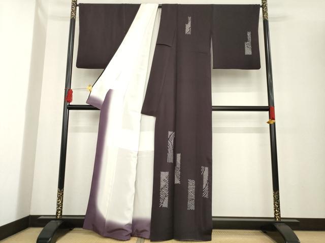 平和屋着物●訪問着 総絞り 短冊花文 正絹 逸品 AABE3473ck