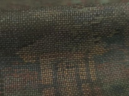 平和屋着物●本場大島紬 カタス9マルキ 風景文 正絹 逸品 AABE3476ck