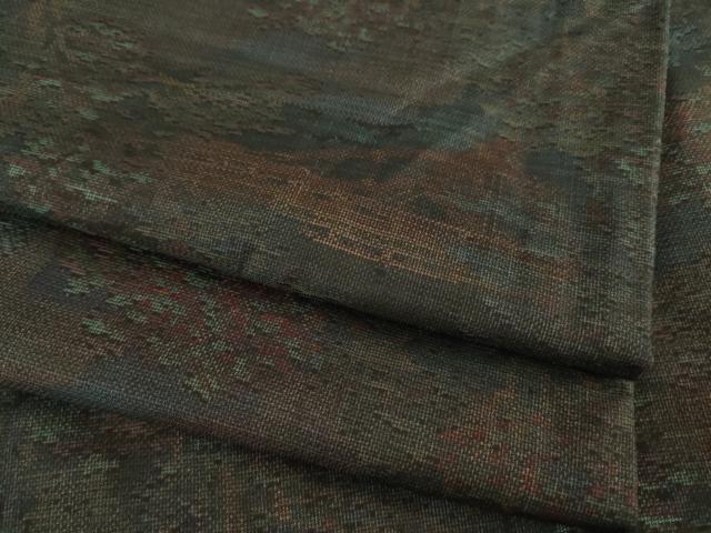 平和屋着物●本場大島紬 カタス9マルキ 風景文 正絹 逸品 AABE3476ck