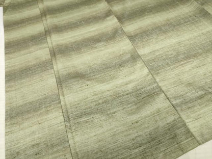 平和屋着物●上質な紬 横段霞文 正絹 逸品 AABE3478ck