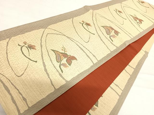 平和屋着物◎六通柄袋帯 花間道 正絹 逸品 AABE3483yx