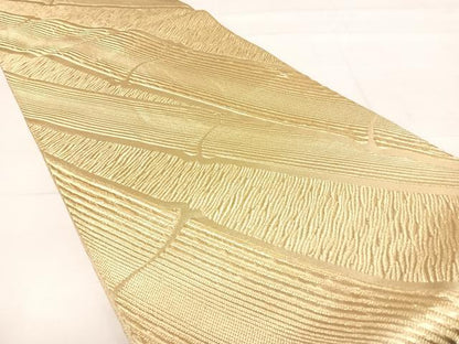 平和屋着物◎六通柄袋帯　竹文　金糸　正絹　逸品　AABE3524yx