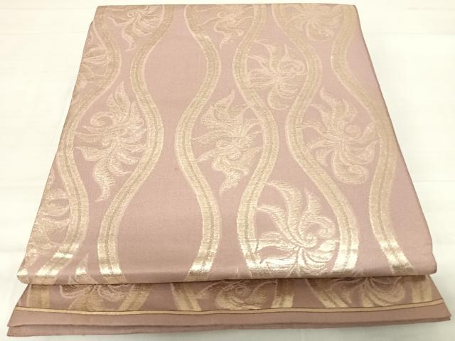平和屋着物◎六通柄京袋帯 立涌花文 金糸 正絹 逸品 AABE3564yx