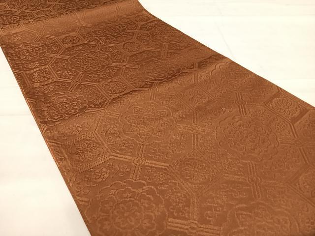 平和屋着物◎太鼓柄袋帯 切嵌 名物裂 金糸 正絹 逸品 AABE3575yx