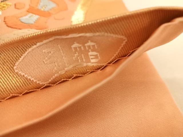 平和屋着物◎六通柄袋帯　唐織　青海能衣文　正絹　逸品　AABE3599yx
