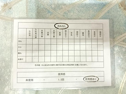 平和屋着物◎六通柄袋帯　草葉文　銀糸　引箔　正絹　逸品　AABE3626yx